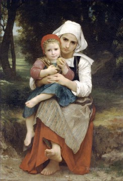  soeur Arte - Frere et soeur bretones Realismo William Adolphe Bouguereau